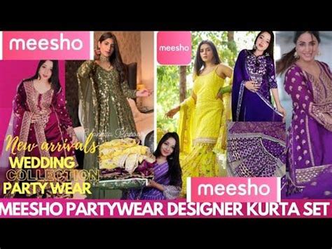 Meesho Haul Meesho Partywear Kurta Set Designer Kurta Sharara Set