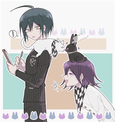 Oma Kokichi And Saihara Shuichi Danganronpa And 1 More Drawn By Muri