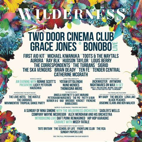 Here's who is playing Wilderness Festival