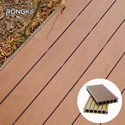 Square Hole Outdoor Wpc Floor Compile Decking D Embossed Outdoor Wpc