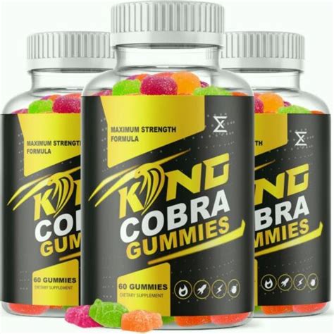 3 Pack Official King Cobra Gummies For Men Kingcobra Male Gummies Formula Ebay