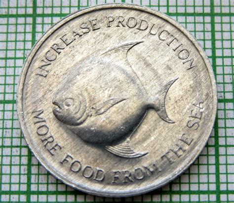 Singapore Cents Fao Series Pomfret Fish Aluminium Unc Km