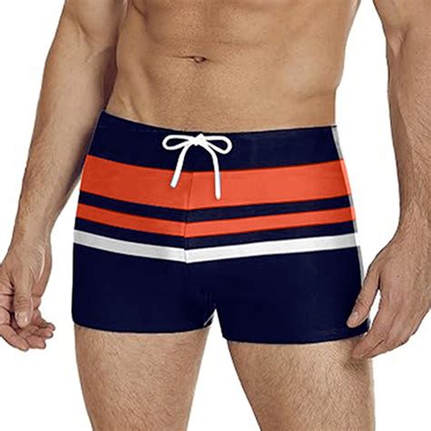 Dovford Men S Square Leg Swimwear Pride Rainbow Swim Briefs Bikini Board Surf Shorts Boxer