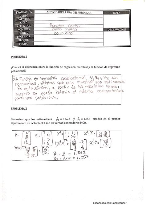 Econometría tarea del libro Econometría I Studocu