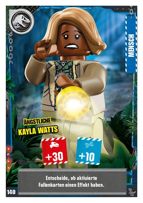 Nummer 140 I Ängstliche Kayla Watts I LEGO Jurassic World TCG 3 Blue