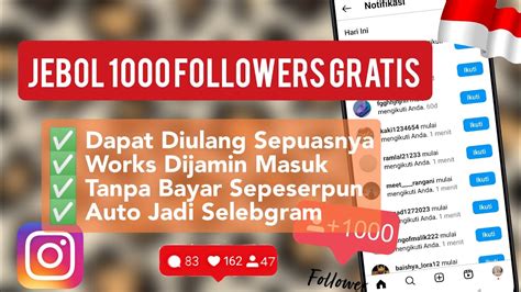 Jebol Notif CARA MENAMBAH FOLLOWERS INSTAGRAM TERBARU 2023 AMAN 100