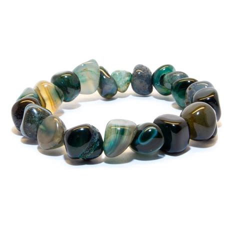 Bracelet Agate Verte Pierre Naturelle Lithothérapie