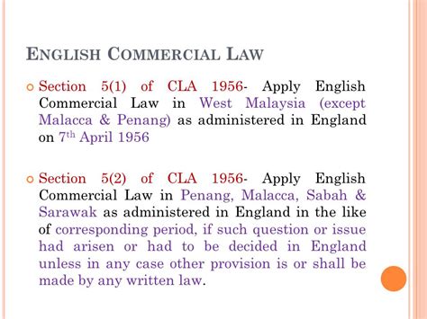 Commercial Law In Malaysia