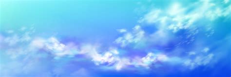 Anime Sky Cloud In Blue Heaven Sunny Summer Vector Image