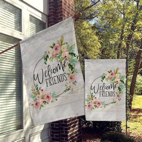 Welcome Garden Flag House Flag Garden Flags Porch Flags Etsy