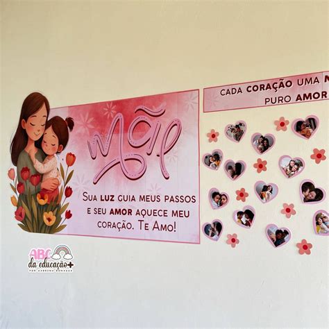 Painel Dia Das Maes Com Fotos - Painel Com Fotos Editáveis – Dia Das Mães – Loja ABC da Educação Mais ...