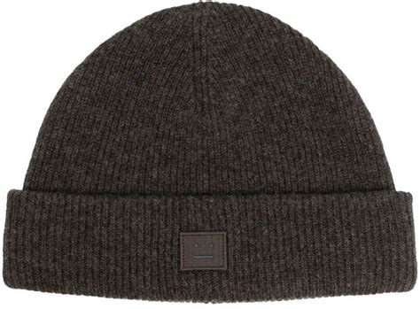 Acne Studios Small Face Logo Beanie Shopstyle Hats