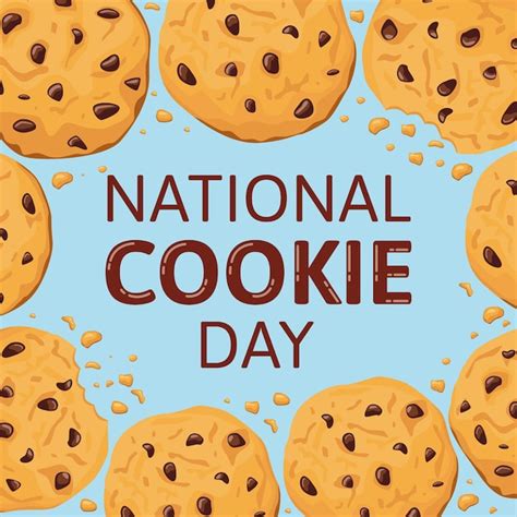 Premium Vector Greeting Card For National Cookie Day