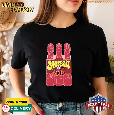 Squeezit 90s Forgotten Nostalgic Discontinued Juice Drink Bottles T Shirt