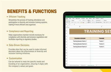 Diversity And Inclusion Training Attendance Sheet Hr Template In Excel