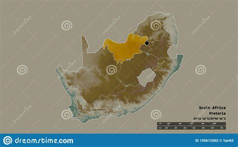 Ligging Van De Noordwestelijke Provincie Zuid Afrika Verlichting