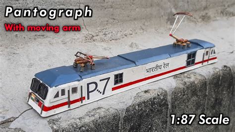 How To Make Realistic Moving Pantograph At Home HO Scale Pantograph