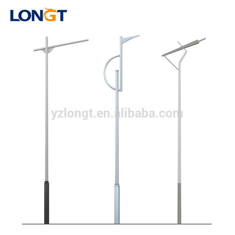 Outdoor Galvanized 330m Street Light Pole Q235 Street Lighting Pole