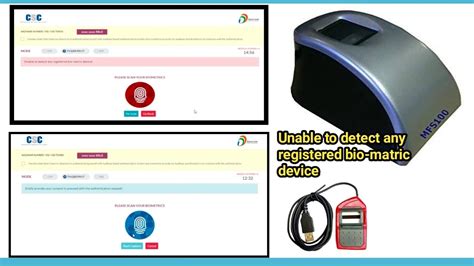 Unable To Detect Any Registered Biometric Device How To Connect