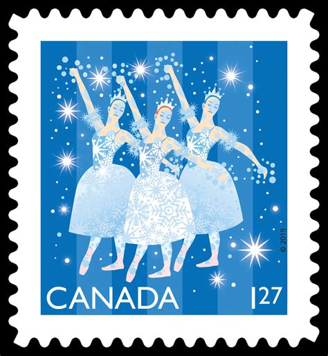 Three Dancers Canada Postage Stamp Shiny And Bright Christmas 2019