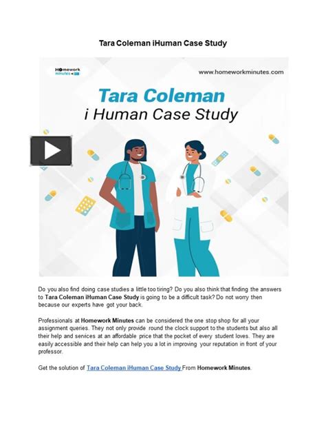 Ppt Tara Coleman Ihuman Case Study Powerpoint Presentation Free To