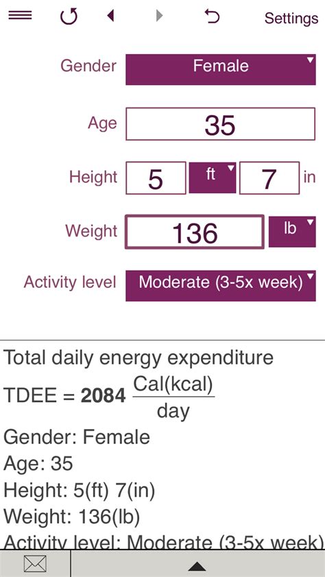 TDEE BMR BMI Calculator Amazon In Appstore For Android