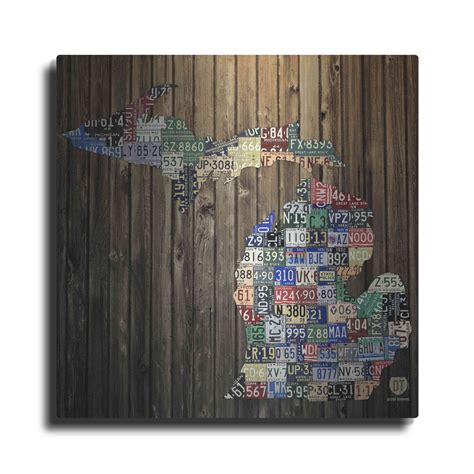 Michigan Counties License Plate by Design Turnpike, Metal Wall Art - Etsy