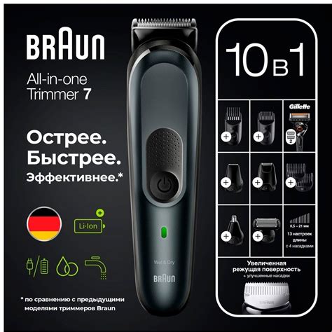 Купить Braun триммер универсальное MGK7321 в Алматы – Магазин на Kaspi.kz