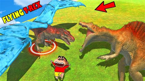 FLYING T REX Vs EVERY UNIT SHINCHAN And CHOP Fight DINOSAURS Funny