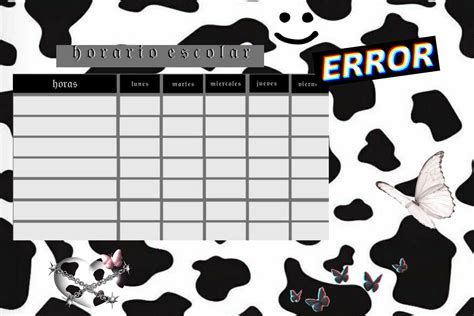 Horario Piel De Vaca Horario Escolar Horario Piel De Vaca