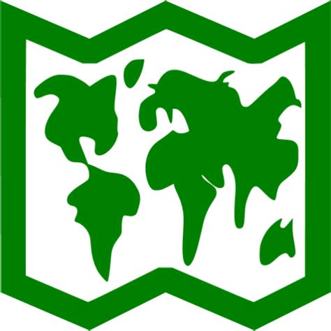 Green world map icon - Free green map icons