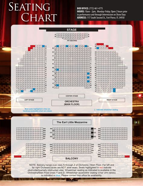 Sunrise Theatre - Fort Pierce | Seating Layout