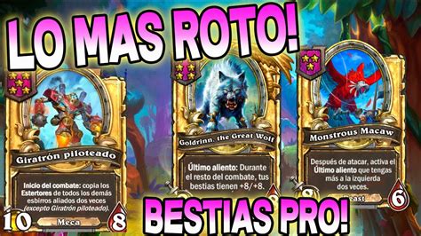 Lo Mas ROTO Combo Bestias Hearthstone Campos De Batalla Battlegrounds