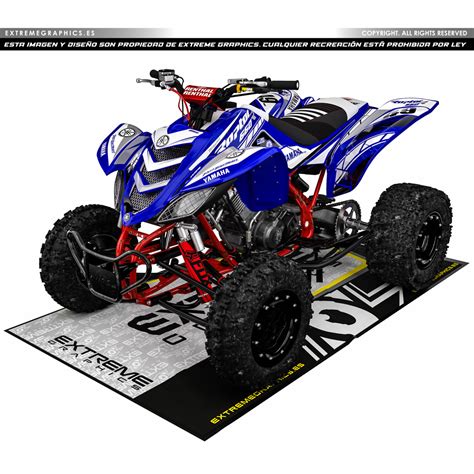 Adhesivos Quad Yamaha Raptor 660 50 Aniversario Azul Extremegraphics Es