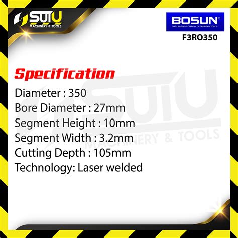 BOSUN F3RO 350 14 High Performance Wet Asphalt Blade Kuala Lumpur KL