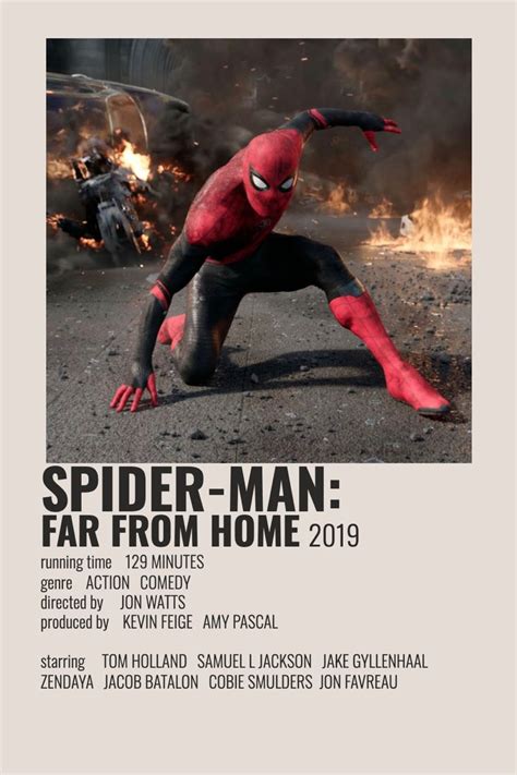 Spider Man Far From Home Polaroid Poster Carteles De Cine