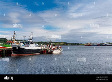 Killybegs, Ireland - 14 July, 2022: colorful fishing boats in the ...