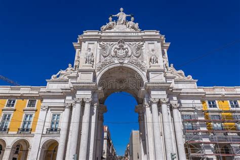 Rua Augusta Arch In Lisbon Stock Photo Image Of Paco