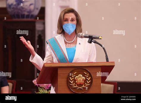 Taipei Taiwan 03rd Aug 2022 U S House Speaker Nancy Pelosi Meets