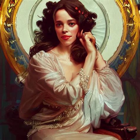 A Fantasy Style Portrait Painting Of Rachel Mcadams In Stable