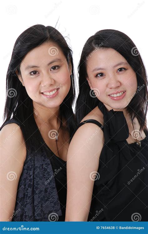 Dois Amigos Chineses Foto De Stock Imagem De Povos Amizade 7654638