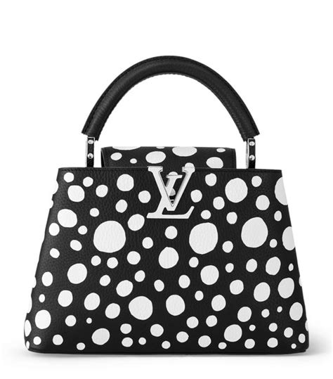 Womens Louis Vuitton Black X Yayoi Kusama Infinity Dots Capucines BB