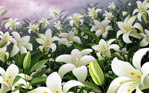 Garden Of Lilies Wallpapers - Wallpaper Cave