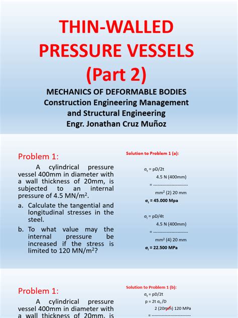 6 - Thin-Walled Pressure Vessels (PART 2) | PDF 