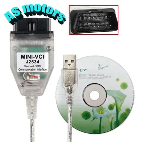 Mini Vci J2534สายวนจฉยสแกนเนอรอะแดปเตอร Obd2อนเทอรเฟซ Usb สาย