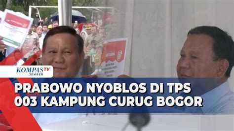 Capres Prabowo Subianto Gunakan Hak Pilih Di Tps Kampung Curug