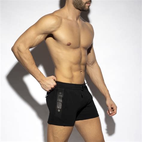 ES Collection First Class Athletic Shorts SP298 C-10 black Masculo ...