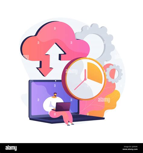 Automatic Backup Abstract Concept Vector Illustration Data Recovery