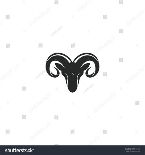 Rams Head Logo Template Silhouette Icon Stock Vector Royalty Free 1857176368 Shutterstock