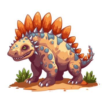 Stegosaurus Clipart Cartoon Dinosaur With Short Spikes That Belongs To